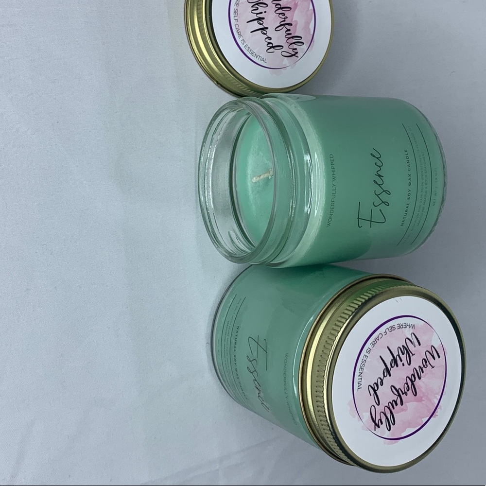9 oz soy wax candle with a bamboo coconut scent